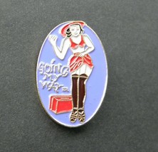 GOING MY WAY CLASSIC NOSE ART USAF USA LAPEL PIN BADGE 3/4 x 1.25 INCHES - $5.64
