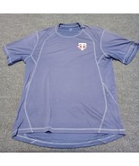 Minnesota Twins Shirt Cool Fit Men XL Blue Short Sleeve Athletic ALO - $10.19
