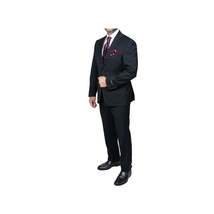 Mens DKNY 100% Wool Two Button Notch Lapel Formal Business Slim fit 1504 Black image 4