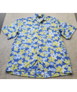 Ferrous Hawaiian Shirt Mens 2XL Multi Floral High Low Short Sleeve Butto... - $18.49