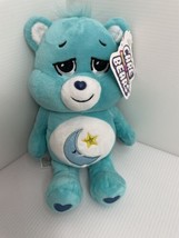 Care Bears Bedtime Bear Stuffed Plush 9” Blue Moon &amp; Star 2021 Sleepy Ey... - $12.19