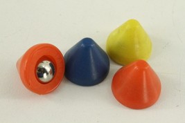 Vintage Toy Replacement Game Pieces PARKER BROS Plastic Tokens Yellow Red Blue - £7.73 GBP
