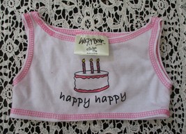 Wacky Bear Factory Happy Birthday Tank Top Fits 16-18&quot; Bears - $110.53 MXN