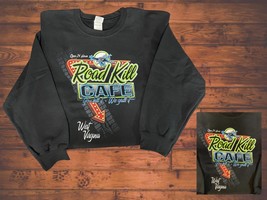 Road Kill Cafe You Kill it, We Grill it West Virginia Crewneck, Black - £15.97 GBP