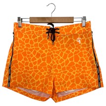 Tucann Swim Shorts Mens Large Orange Giraffe Print Board Trunks Lined Be... - $54.44