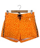Tucann Swim Shorts Mens Large Orange Giraffe Print Board Trunks Lined Be... - $76.40 CAD