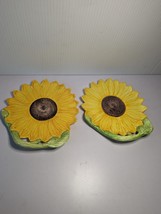 Vintage Seymour Mann Hand Painted Faience Sunflower Serving Dish Plates 96* READ - £78.69 GBP