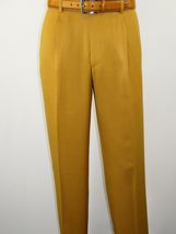 Men 2pc Walking Leisure Suit Short Sleeves By DREAMS 255-27 Solid Mustard image 3