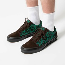 VANS X Stray Rats Green Leopard Old Skool Sneakers Brown ( 6.5 )  - £85.70 GBP