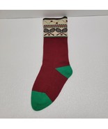 Vintage Specialties in Wool Knit Christmas Stocking Tennis Design 100% Wool - $34.55