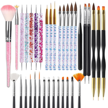 35Pcs Nail Art Pens Brushes,Nail Art Tool Set,Nail Dotting Tools,Nail Dust Brush - £10.96 GBP