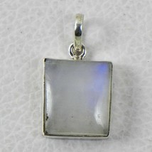 Handmade 925 Silver Square Moonstone Female Pendant Necklace Women Party Gift - £29.29 GBP+
