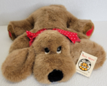 Mary Meyer Vintage Brown Puppy Dog Plush Red Hearts Bow Lovesick Lukie w... - £18.30 GBP