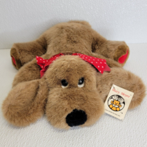 Mary Meyer Vintage Brown Puppy Dog Plush Red Hearts Bow Lovesick Lukie w/ Tag - £18.21 GBP