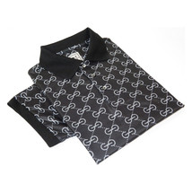 Men Sports Shirt DE-NIKO Short Sleeves Soft Modal Fashion Polo Shirt G1121 Black image 4