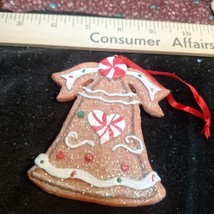 4&quot; Bell Shaped  ORNAMENT GINGERBREAD CHRISTMAS TREE COOKIE STLYE New - £6.44 GBP
