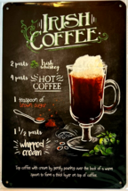 Irish Coffee Cocktail and Drink Mix Recipe Collection 12&quot; x 8&quot; Wall Art - $8.98