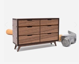 1:12 Scale Mini MID-CENTURY Modern Dresser (Walnut) - £24.08 GBP
