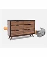 1:12 SCALE MINI MID-CENTURY MODERN DRESSER (WALNUT) - $29.95