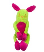 Elegant Baby Green Lime Pink Bunny Plush Stuffed Long Body Arms Hook Han... - £15.83 GBP