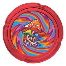 Trippy Mushroom Glass Ashtray - 6.25" - £37.92 GBP