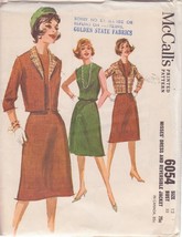 Mc Call's Vintage 1961 Pattern 6054 Size 12 Dress & Reversible Jacket Uncut - £3.99 GBP