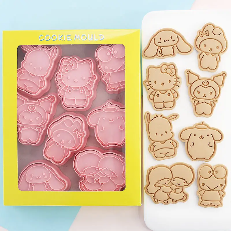 Sanrio Cartoon Cookie Mold HelloKitty Cinnamoroll 3D Plastic Cookie Mold - £8.98 GBP+