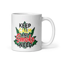 Marijuana Coffee Mug Keep Calm And Smoke Weed Pot Smoker - £11.98 GBP+