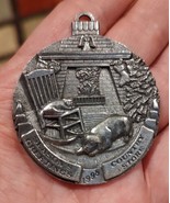 1998 SEASON&#39;S GREETINGS COUNTRY STORE PEWTER METAL CHRISTMAS ORNAMENT - £3.92 GBP