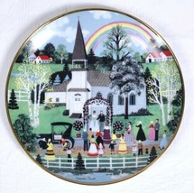 RAINBOW WEDDING Plate Jane Wooster Scott American Folk Art Collection Franklin - £15.41 GBP