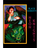 BLACK SABBATH Neon Knights FLAG CLOTH POSTER BANNER CD LP Ozzy - £15.66 GBP