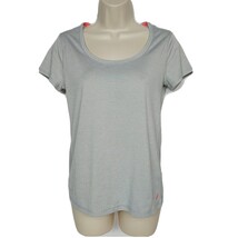 Joe Fresh Womens Athletic Shirt Size Small Gray Striped Scoop Neck - $229.49 MXN