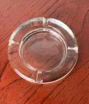 Ashtray Vintage Heavy Clear Glass 4.5&quot; Diameter. Excellent Condition - £7.52 GBP
