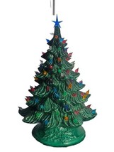 Vintage 1970&#39;s Ceramic Christmas Tree 17&quot; w/ Holly Base Nowell&#39;s Mold Tested - £151.07 GBP