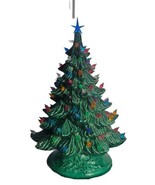 Vintage 1970&#39;s Ceramic Christmas Tree 17&quot; w/ Holly Base Nowell&#39;s Mold Te... - £151.07 GBP