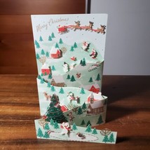 Christmas 3D Hallmark Card Anyone Parent Love Family Friend Spouse Snow Sledding - $7.84