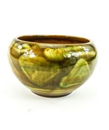 Vintage Noel of Hawaii 4.5&quot; Bowl Vase Planter Green Glazed Ceramic Tiki ... - $31.52