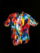 Robert Graham  Prism Effect Colorful Short  Sleeve Large Size Style: RS202007CF