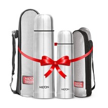 Milton Combo Vacuum Flask for Hot Drink (34 oz &amp; 16 oz), Stainless Steel Double  - £38.21 GBP