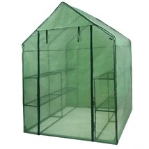 Mini 8 Shelves 3 Tiers Walk In Door Outdoor Green House For Potted Plant Flower - £78.32 GBP