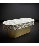 Luxurious Camel Bone inlay targua pattern with brass metal base on woode... - $1,125.23+