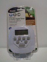 Westek  2 outlet digital timer grounded TE06WHB - $14.85