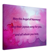 The Angel of Harmony by John 18 x 24&quot; Quality Stretched Canvas Word Art Print - £66.95 GBP
