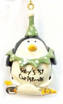 N. W. Blizzard Penguin Baby&#39;s 1st Christmas Ornament 2.5 inches (Green) - £11.79 GBP