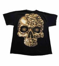 105th Anniversary Milwaukee Wi Skull T-shirt Harley Davidson Bootleg Bla... - $19.35