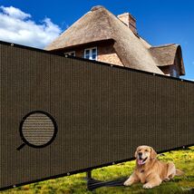 Shade&amp;Beyond 5x50 Privacy Screen Fence Mesh Shade Net Cover Brown UV Block - $73.95