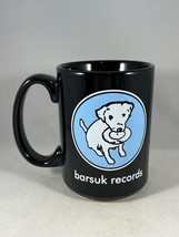 Black Logo Coffee Mug - Barsuk Records, Seattle WA, Dog with Frisbee Logo - £11.39 GBP