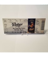 Unused Padres vs Giants Aug 3, 2007 PETCO Park Ticket Section 124 Row 19... - £23.64 GBP