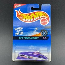 Hot Wheels Spy Print Stealth Car Vehicle Purple Diecast 1/64 Scale #553 - £6.87 GBP