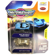 Micro Machines Series 1 Corvette Stingray (#0496) &amp; Bugatti Veyron (#050... - £9.34 GBP